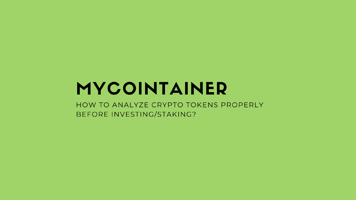 MyCointainer Staking