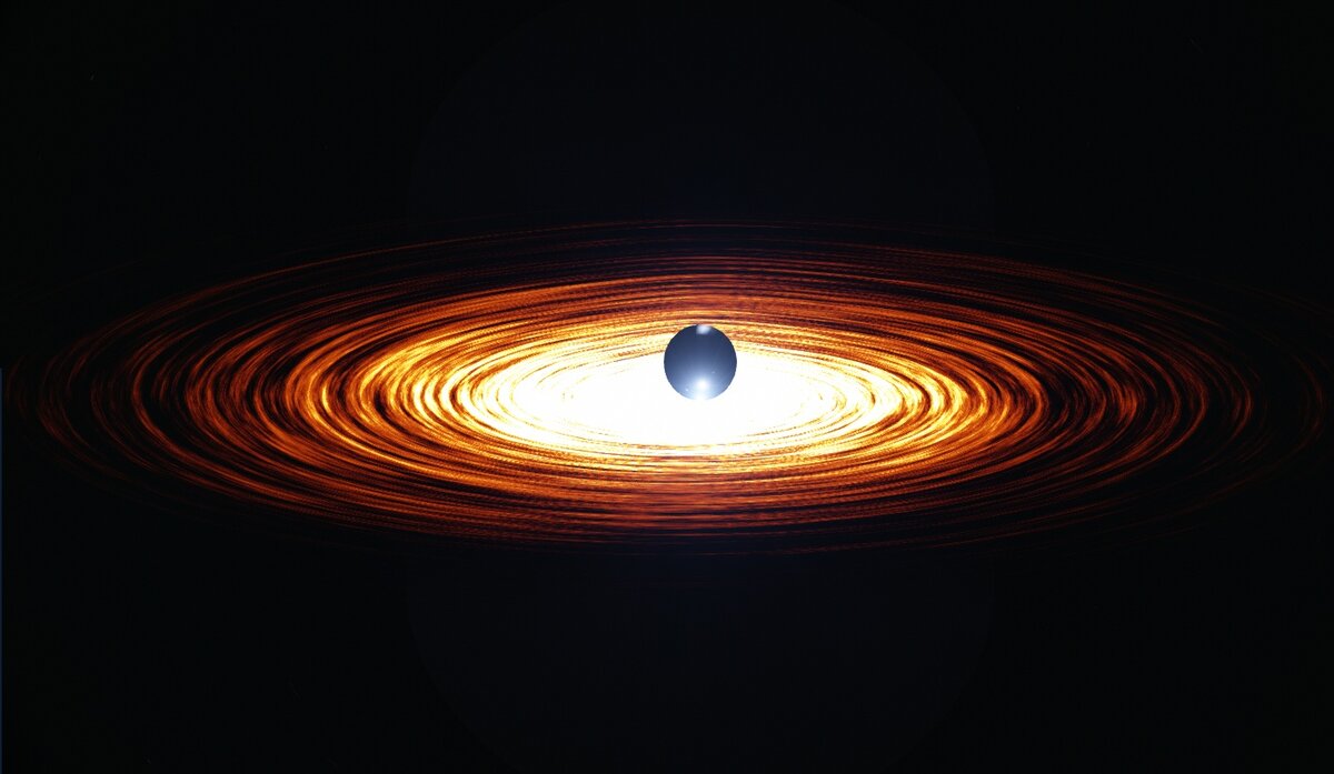  Один из видов аккреционного диска вокруг черной дыры в центре нашей Галактики