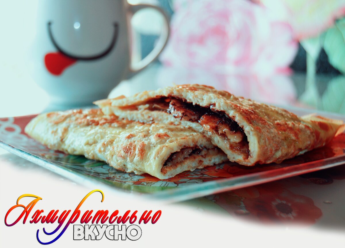 Ахмурительно вкусный овсяноблин со сладкой начинкой