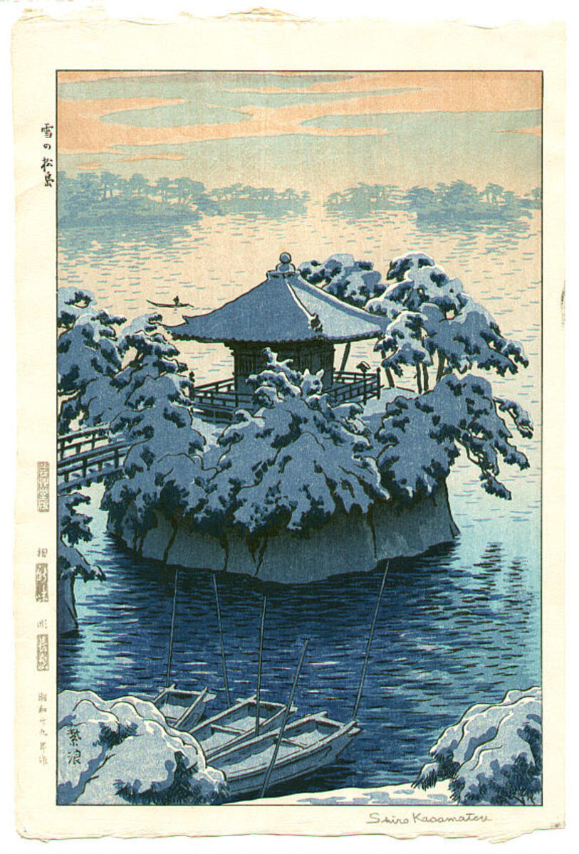 Artist:Kasamatsu Shiro Title:Snow In Matsushima, Matsujima Date:1954