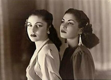  Королева Ирана Фавзия и ее сестра Принцесса Ашраф Пехлеви