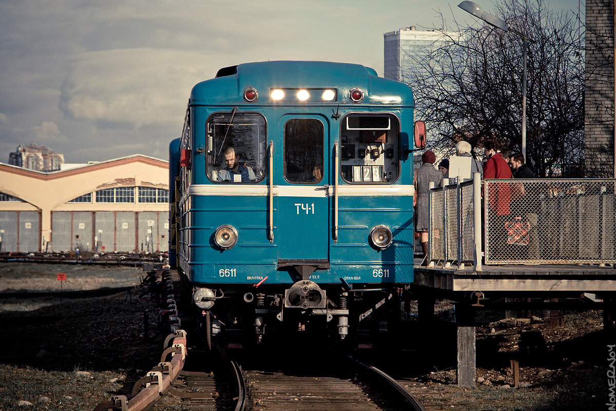 Вагон 1975 года выпуска.  Тип Ема на территории депо "Автово". Снимок автора