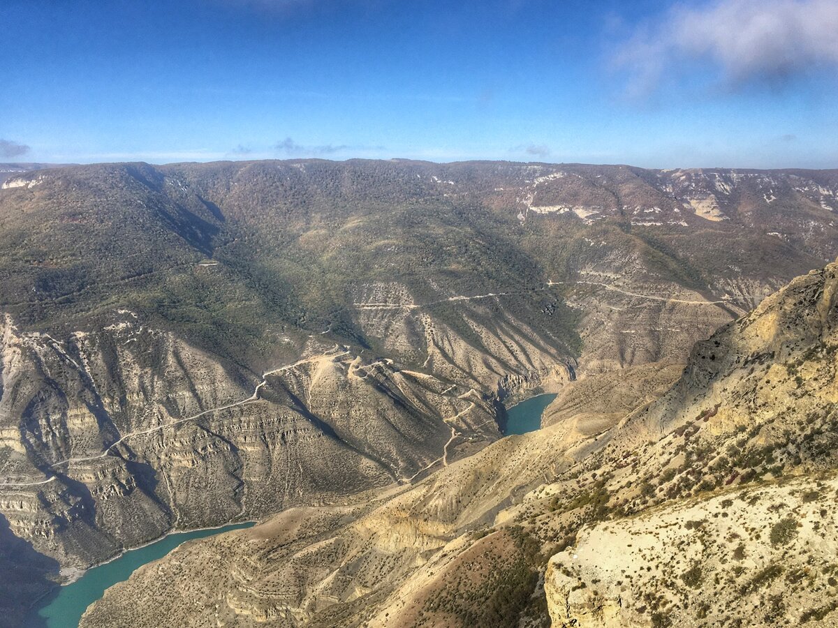 Сулакский каньон в Дагестане зимой