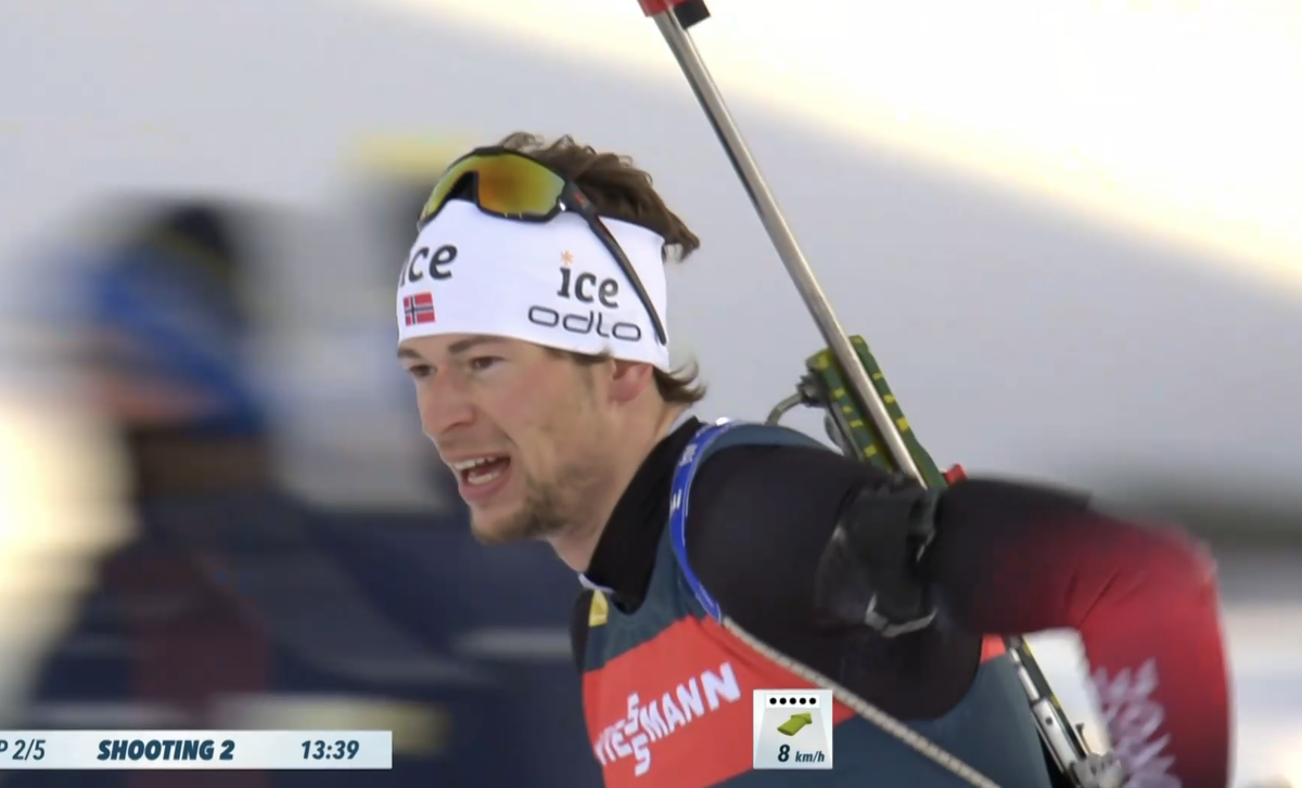 Стурла Лягрейд в масс-старте Эстерсунда.