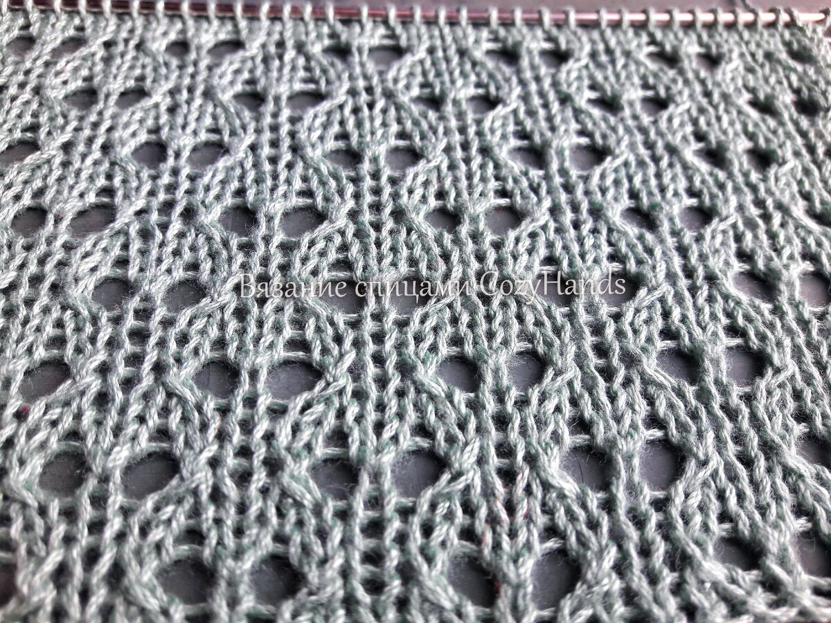 Легкий узор спицами для начинающих