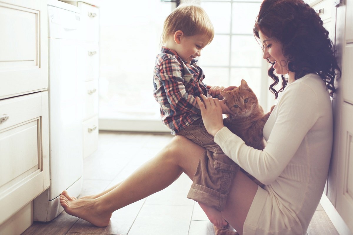 Mama i am. Женщина с ребенком. Мать с ребенком. Семья кошек. Кот для детей.