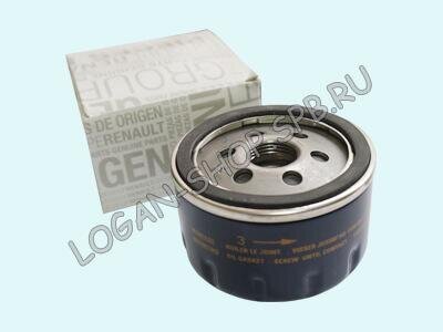 Фильтр масляный Logan, Sandero, Duster, Dokker 1.4, 1.6 (K7J, K7M, K4M) Renault