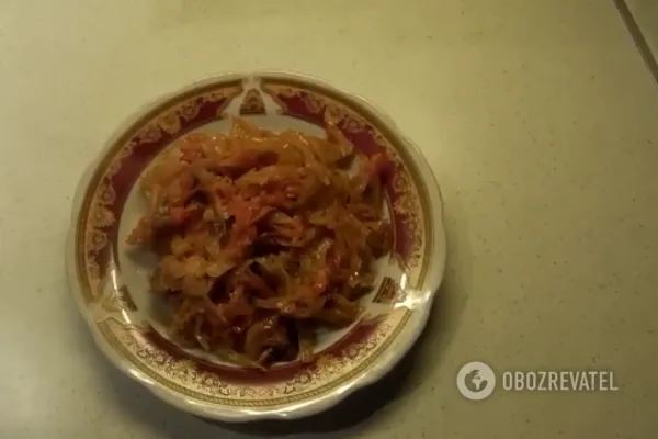 Через указанное время капуста готова