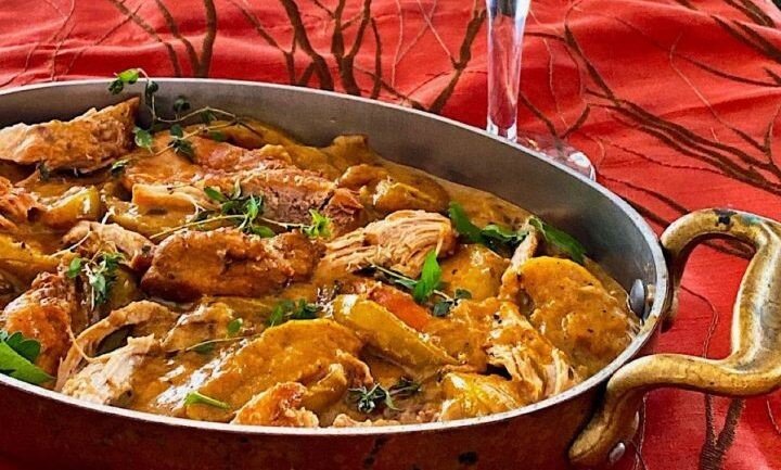 Фазан по-нормандски с яблоками и луком. Предварительная готовка: 30 минут. Время приготовления: 1.5-2 часа