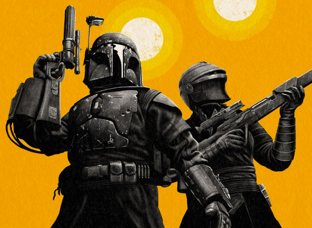 Фрагмент официального постера "Книги Бобы Фетта" (Lucasfilm, 2021)