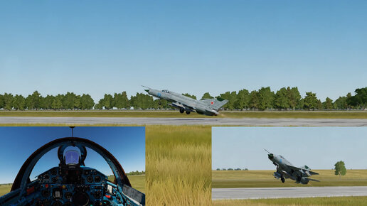 DCS World. МиГ-21бис. Взлёт. Посадка.