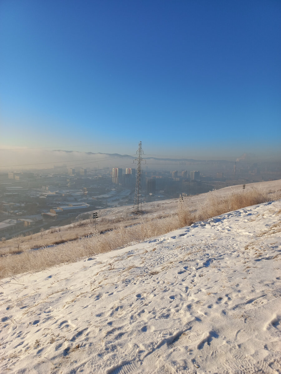 Вид на Красноярск, открывающийся из Покровского парка