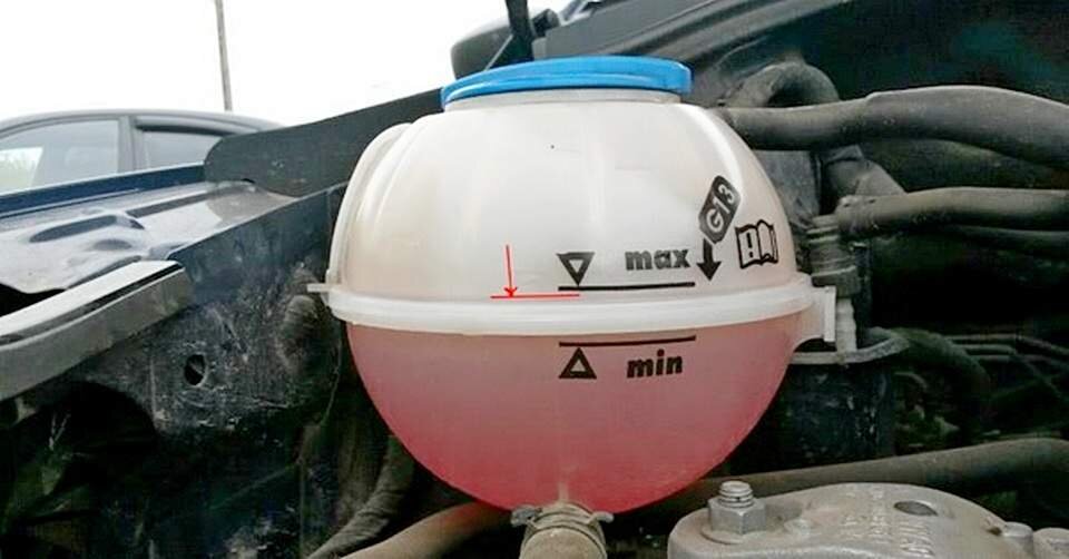 Отметки нормы тосола