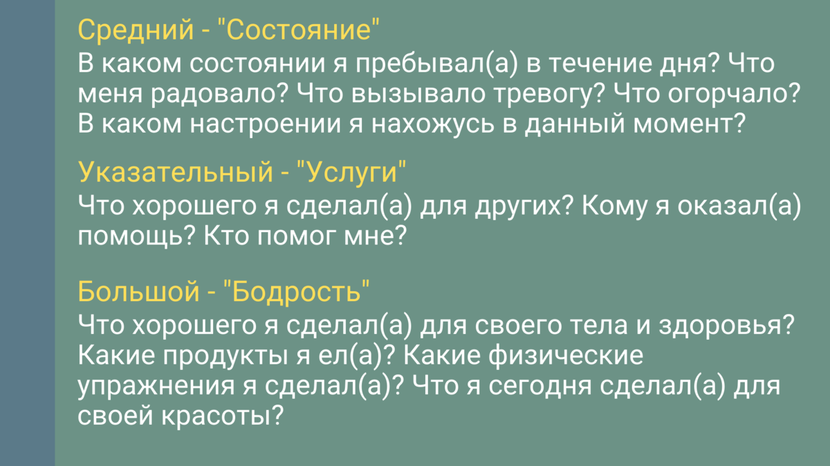 Вопросы, которые помогут подвести итоги дня и недели. Самоанализ. Часть 2 |  Осознанная жизнь | Дзен