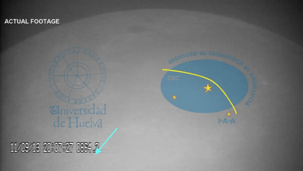 Столкновение астероида с Луной (11 сентября 2013г.)