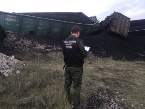    15 вагонов с углём сошли с рельсов в Хакасии ГСУ СКР по Красноярскому краю и Хакасии