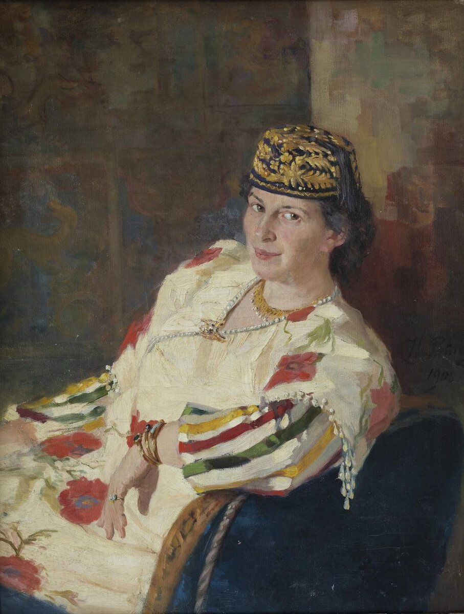 Портрет, выполненный И. Е. Репиным в 1906 году (Тюменский музей изобразительных искусств)