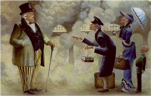 «Толстый и тонкий». Иллюстрация