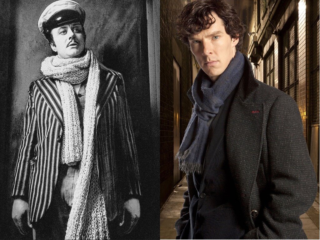 Андрей Миронов в роли Остапа Бендера/Бенедикт Камбербэтч в роли Шерлока Холмса. Источник фото: newsland.com, tumgir.com