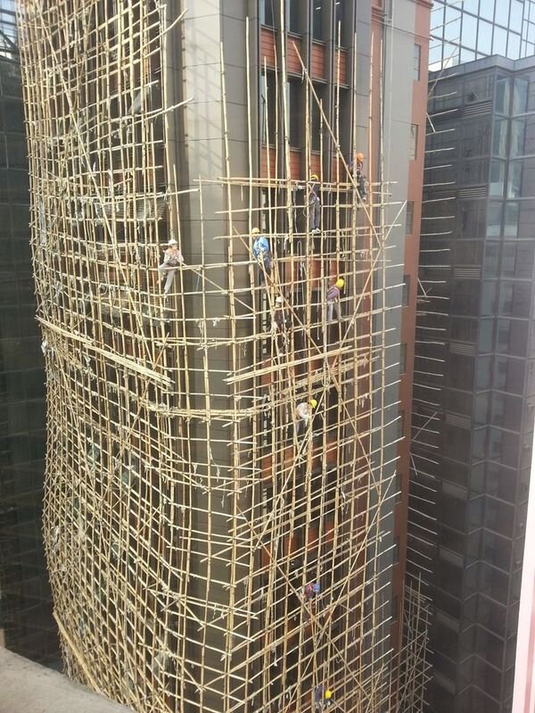 Строительные леса из бамбука