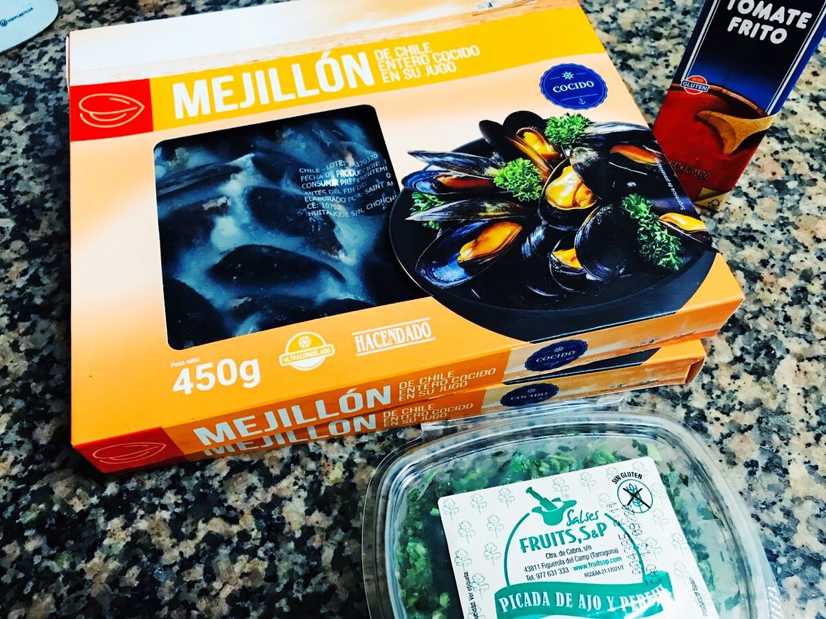 Готовые замороженные мидии из Меркадоны