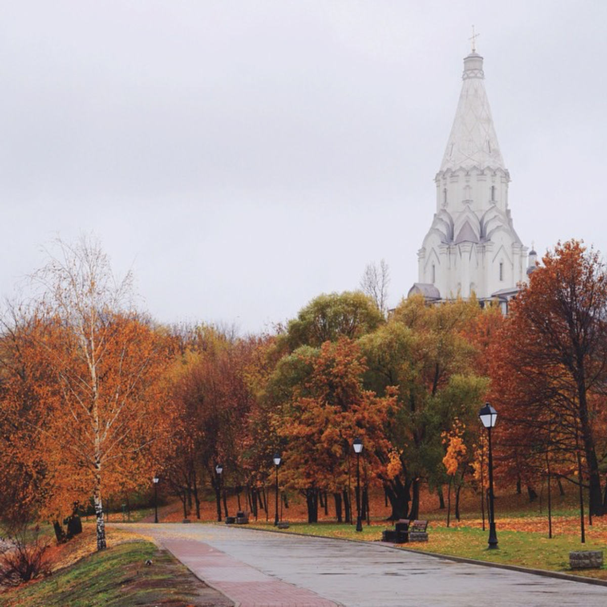 Парка заповедник Коломенское осень