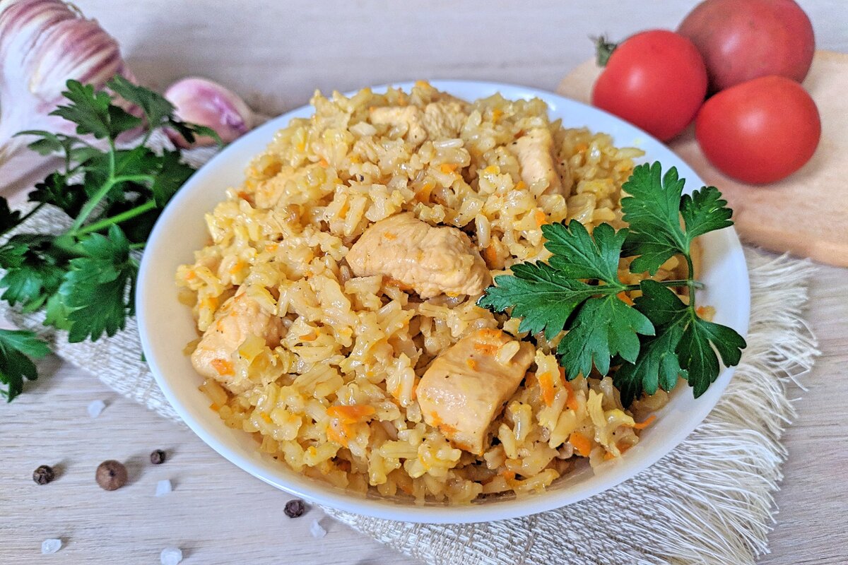рис с курицей 