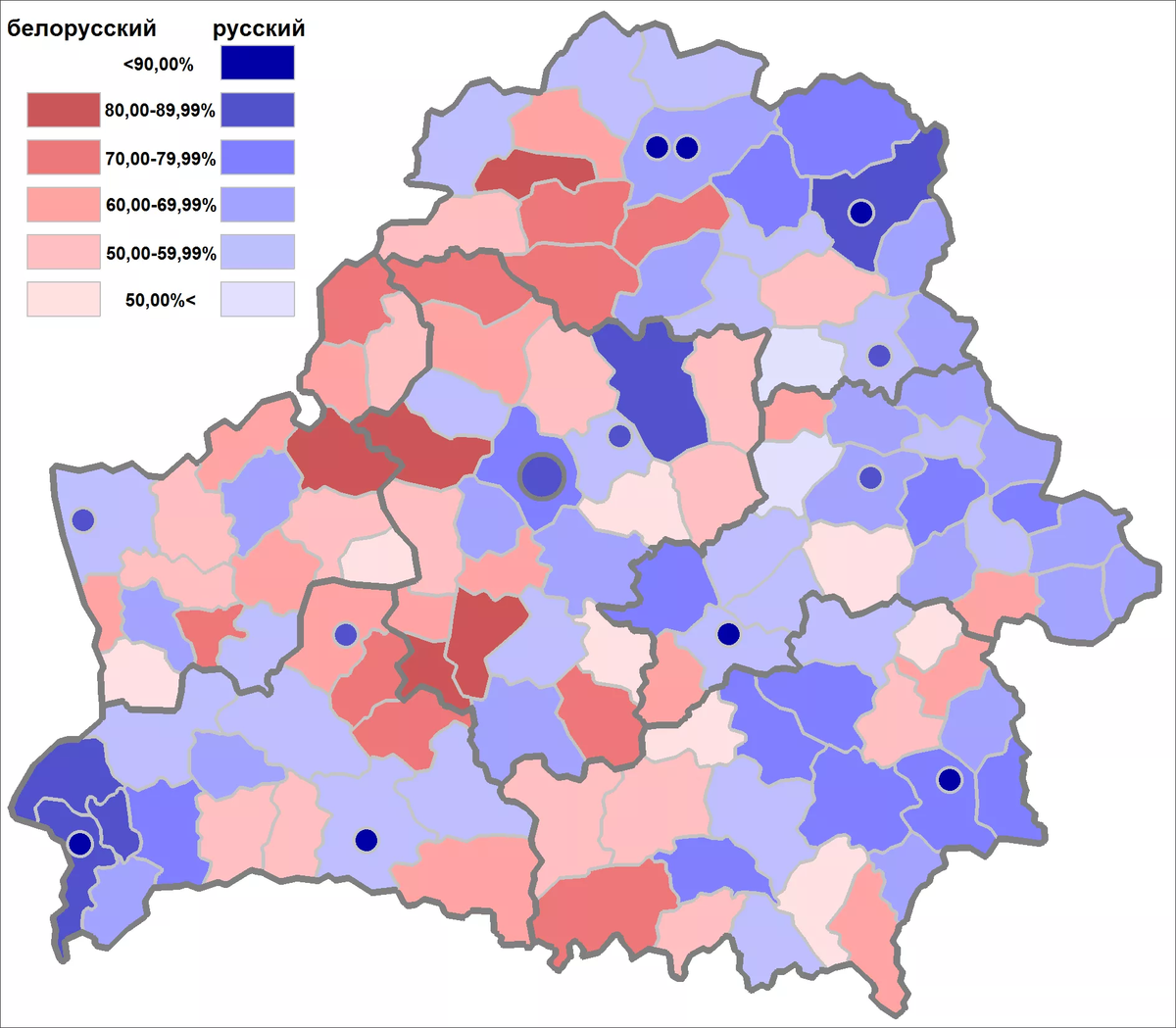 Этническая карта беларуси