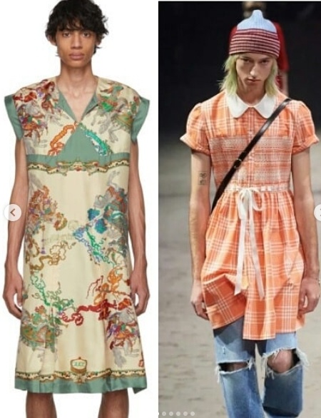 Судя по лицу модели- он сам не в восторге от происходящего.