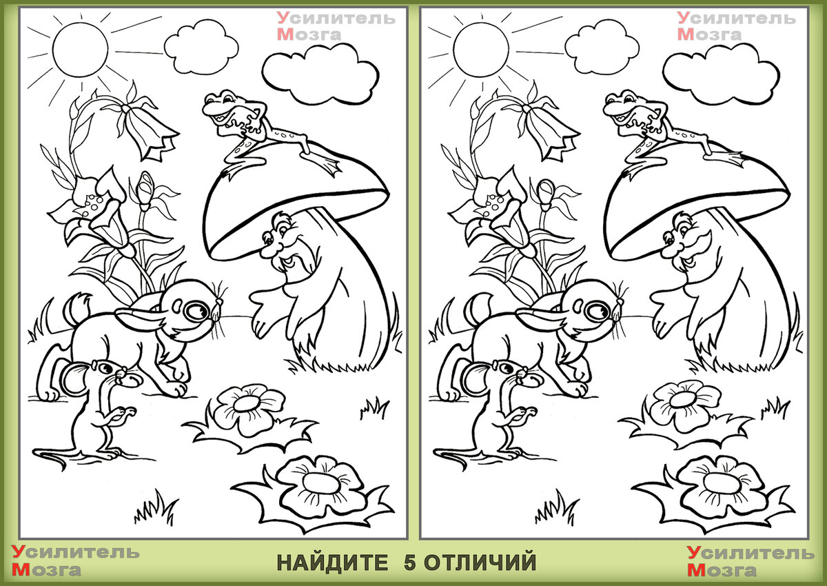 Тест на внимательность в картинках найти отличия