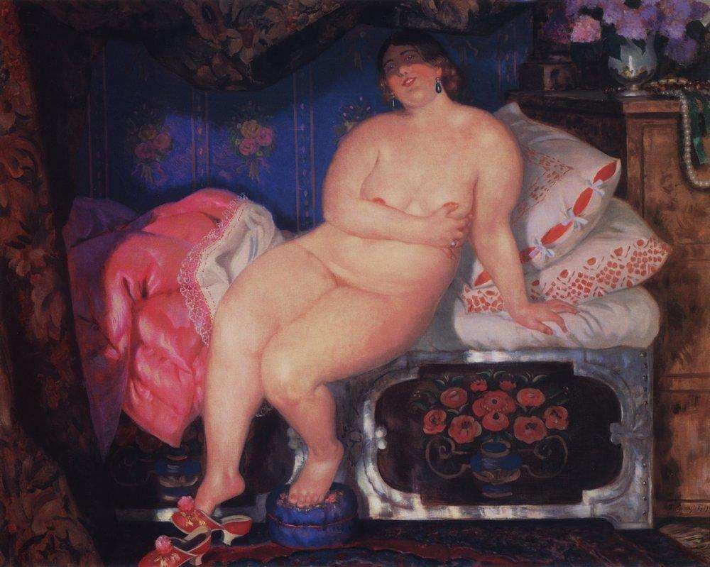 Картина Бориса Кустодиева "Красавица"