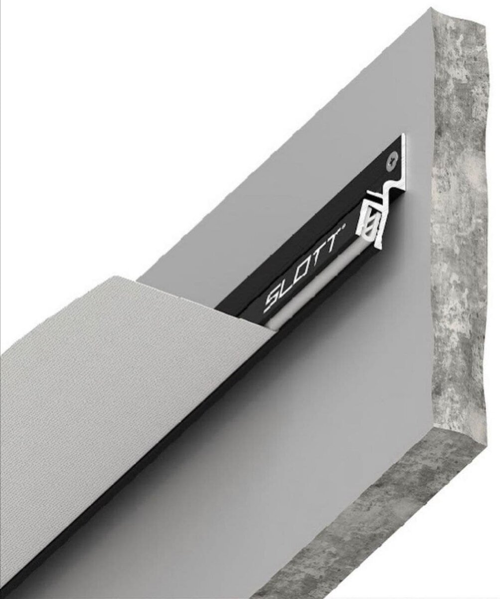 на фото: тканевый потолок с теневым примыканием