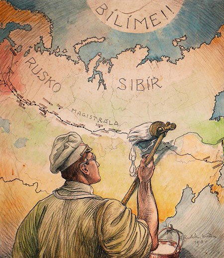 Антибольшевистский плакат, изданный штабом Чехословацкого легиона (1918 г.)