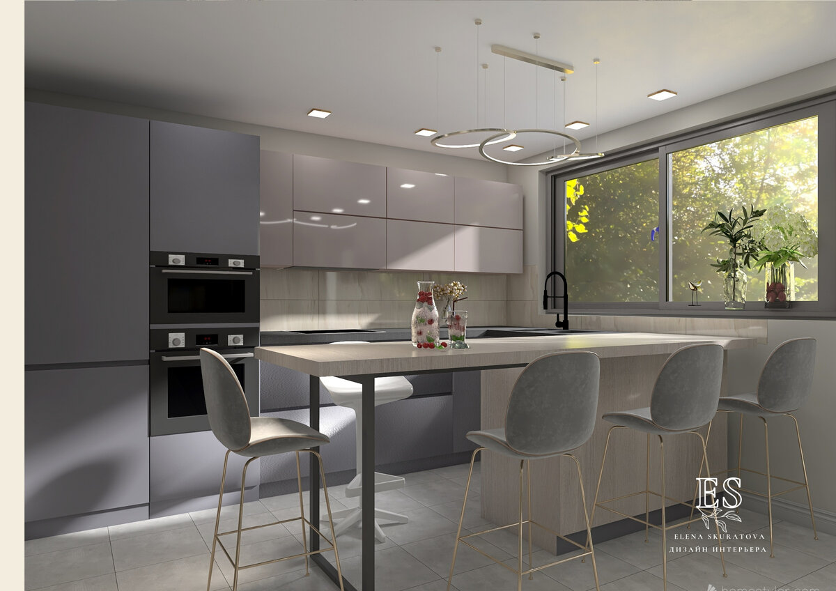 Дизайн кухни от ES_dizain/ дизайнер Елена Скуратова