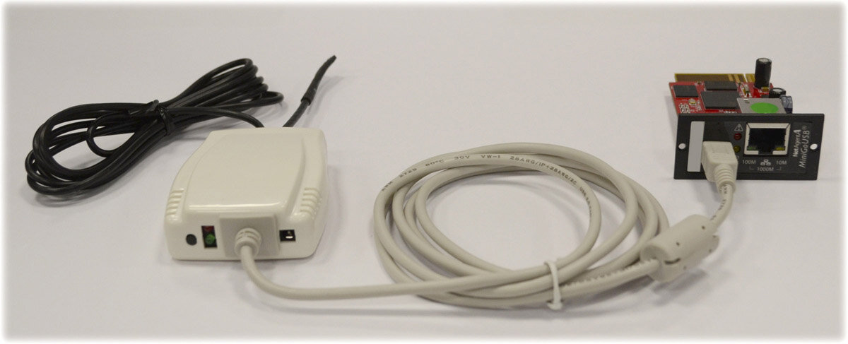Комплект мини карта SNMP DA806 с датчиком NetFeeler mini USB (разъем мини USB тип А) 