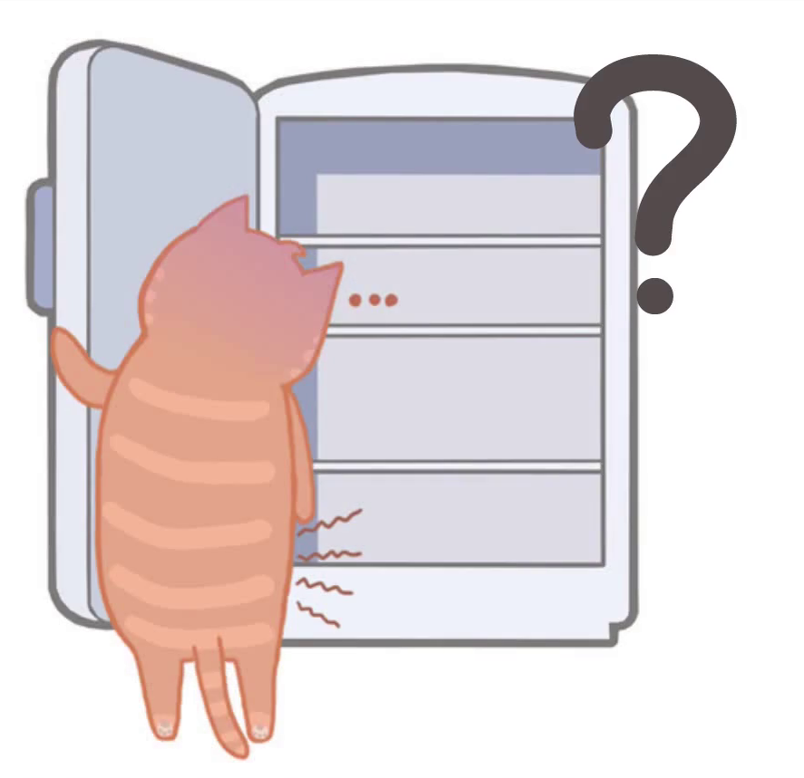 Кот ищет еду в холодильнике