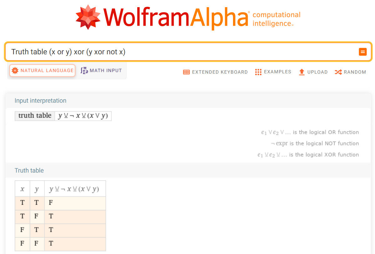 Таблица истинности