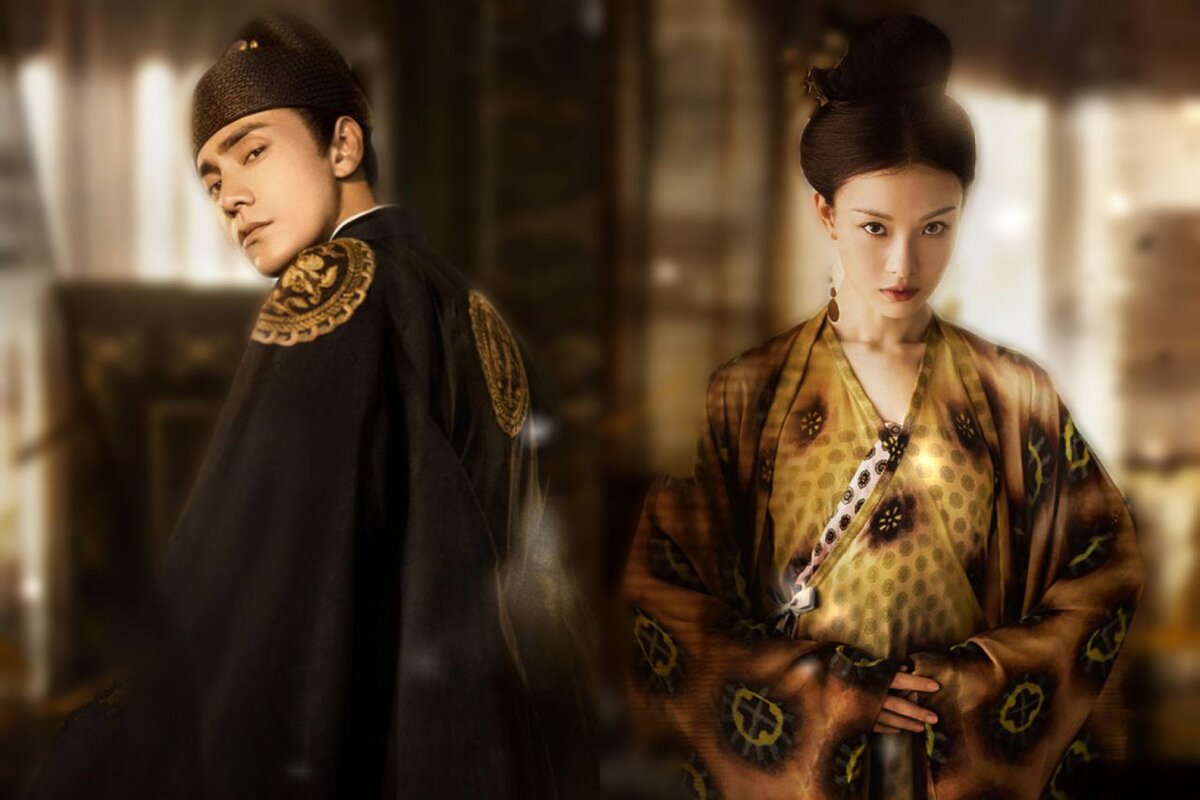 Персонажи дорамы "Восхождение фениксов", 2018 (в ролях Чэнь Кунь и Ни Ни).