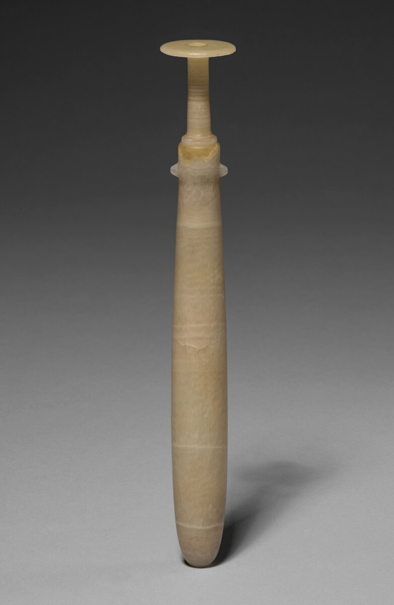 Косметический сосуд алабастрон, Древний Египет, 305 - 222 до н.э.!
