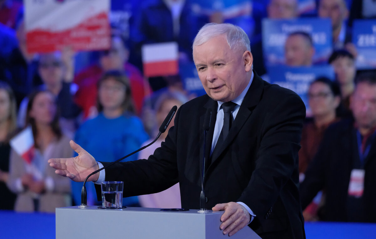    Лидер партии "Право и справедливость" Ярослав Качиньский  Sean Gallup/Getty Images