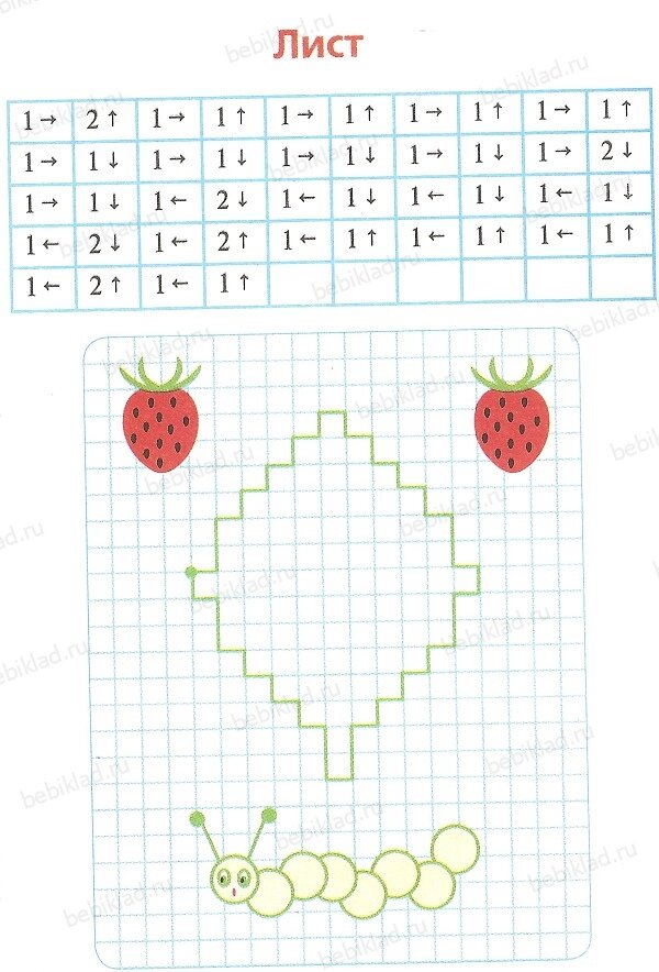 Графический диктант, рисунок по клеточкам | Маленькие дети БебиКлад | Дзен