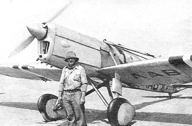 Хербертс Цукурс возле своего самолёта C-3. Бешар, Алжир, 1934 год