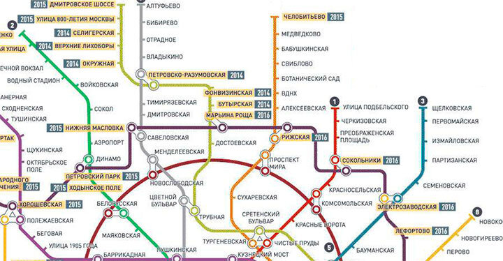 Создание схемы линий Московского метро 3.0