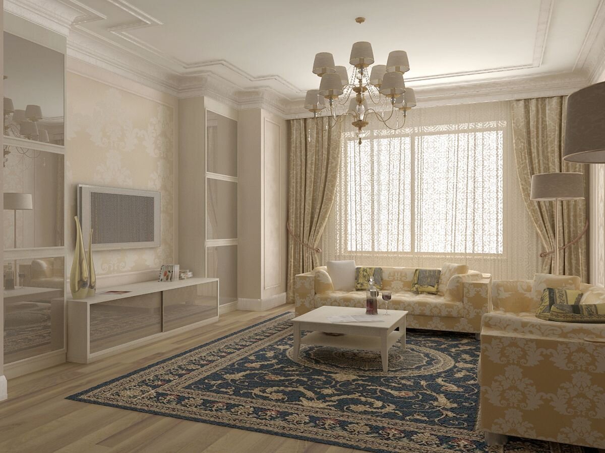 Гостиная в стиле современная классика: 45 фото дизайна интерьера | malino-v.ru