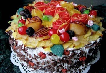 Украшение торта желе и фруктами - 69 фото
