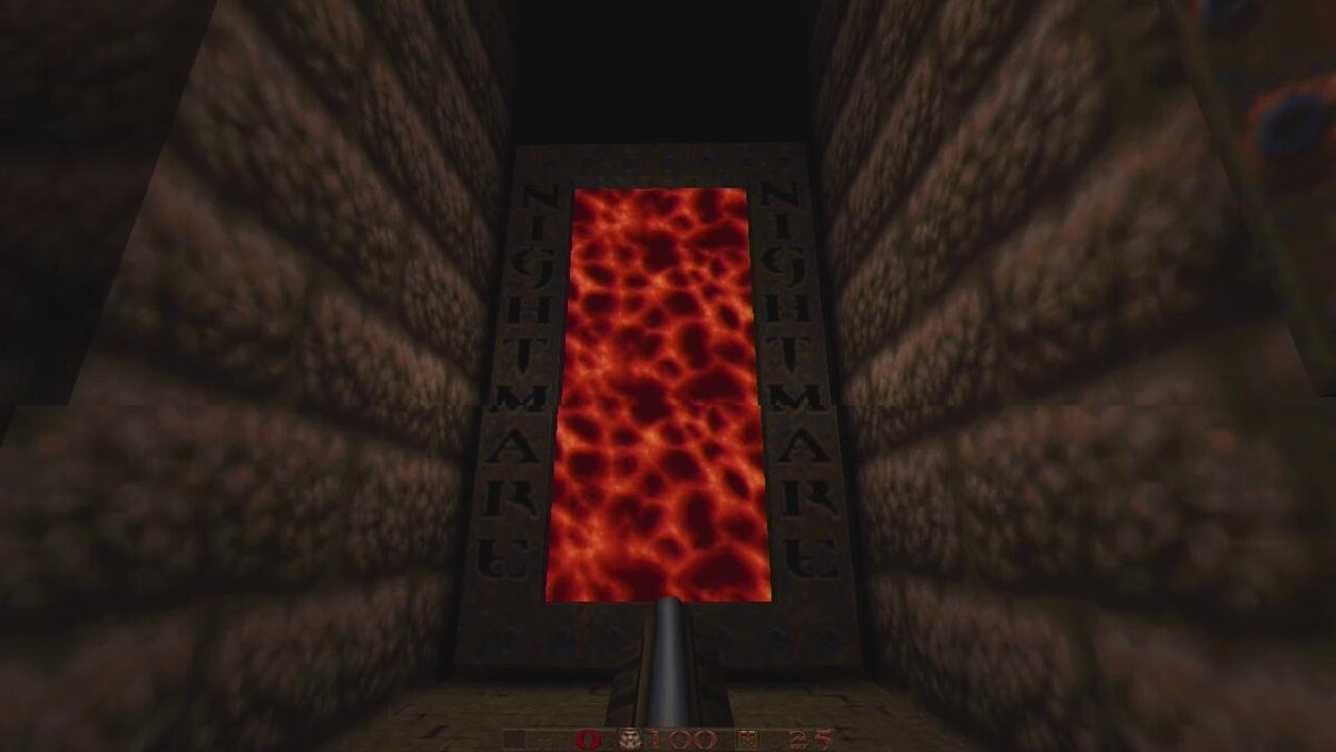 В первой части Quake выбор сложности определялся тем в какую сторону вы пойдёте, да - в меню не было выбора сложности и выбор определялся игровыми действиями. Если быть внимательным можно помимо стандартных easy, normal, hard обнаружить nightmare - самый жесткий режим сложности в первом Quake!