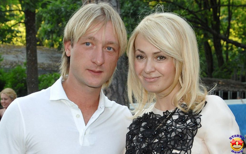 Яна с супругом Евгением Плющенко.