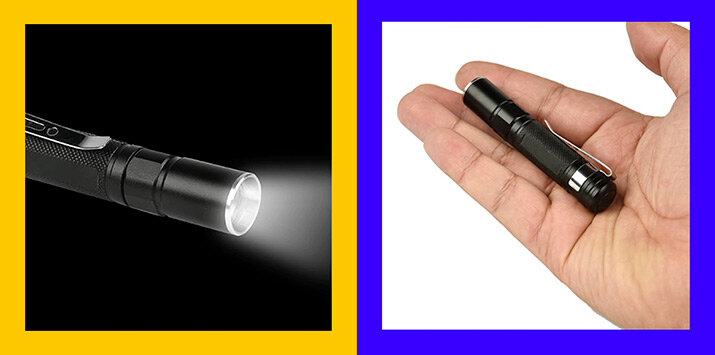 Миниатюрный фонарик на 1 ААА батарейке