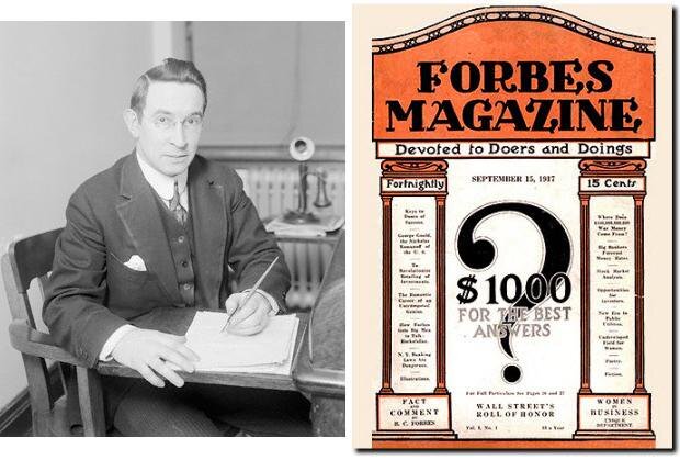 Первый номер журнала Форбс и его создатель Берти Чарльз Форбс