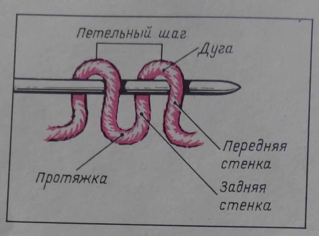 Передняя стенка петли спицами